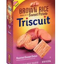 Triscuit Brown Roce baked with Sweet Potato Roasted Sweet Onion